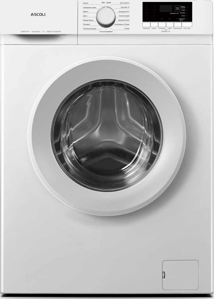 Стиральная машина Ascoli AWMS-701203EWW, 7 кг, белая