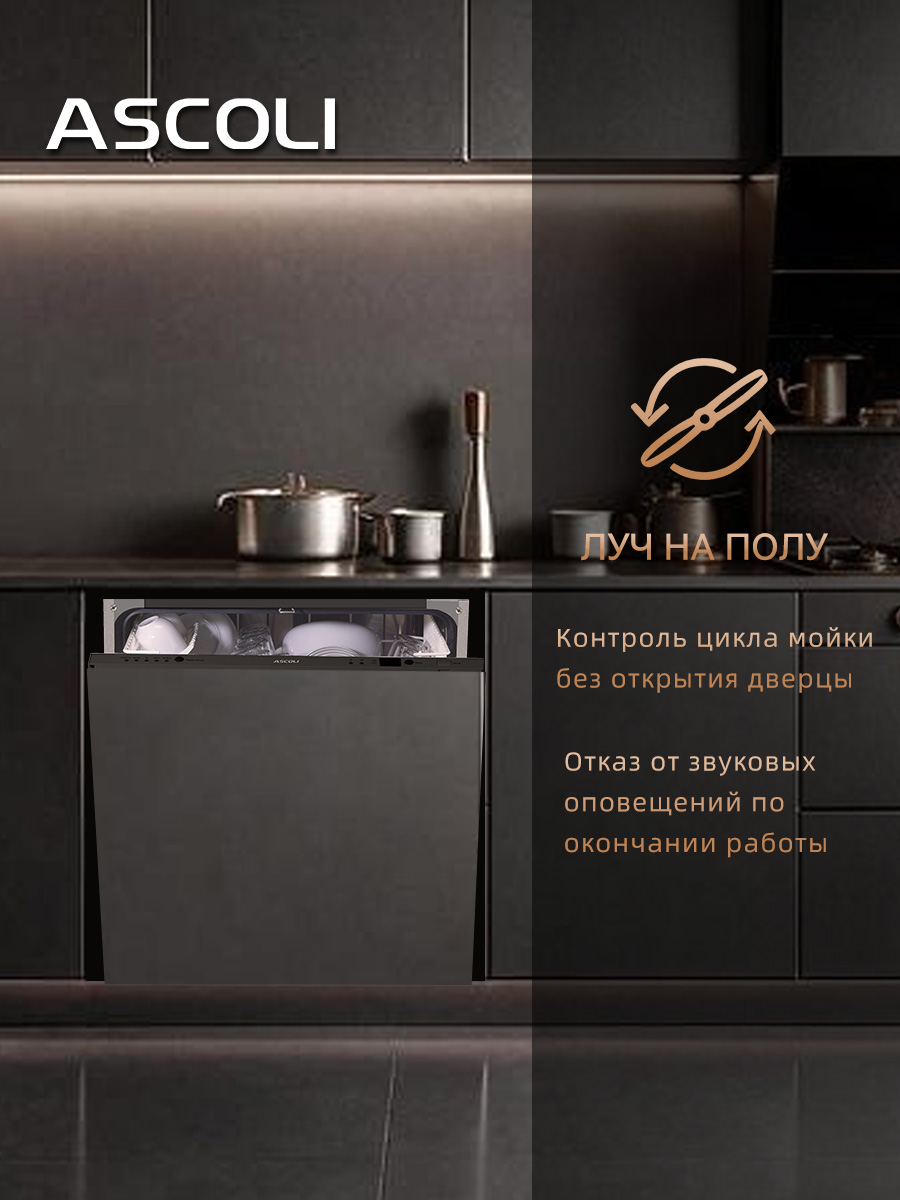 Посудомоечная машина Ascoli A60DWFIA1250B, фото 5