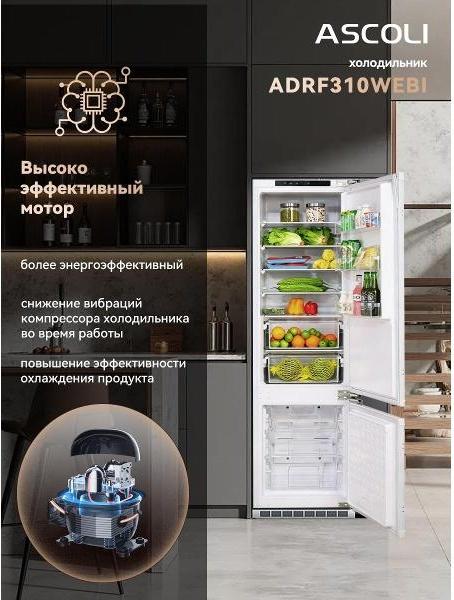 Встраиваемый холодильник Ascoli ADRF310WEBI, фото 4