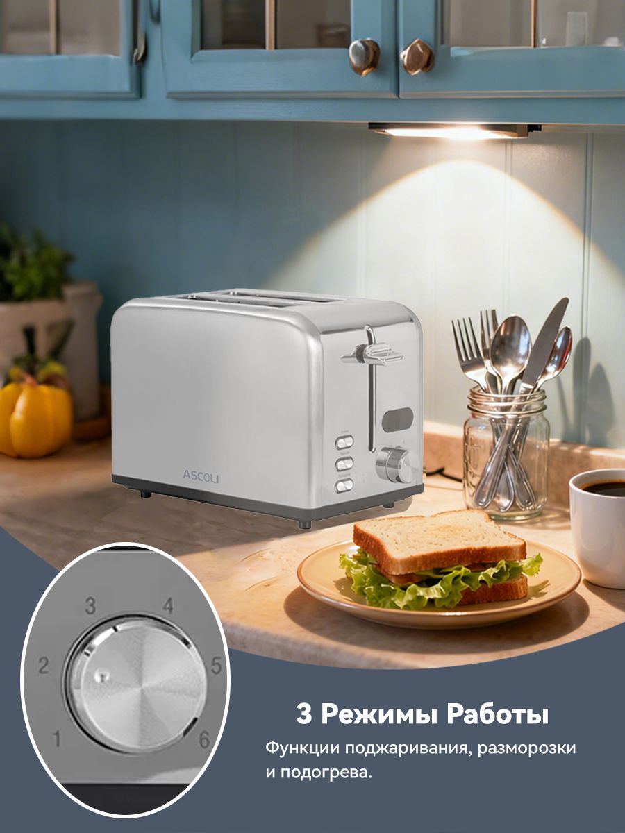 Тостер Ascoli AT-8150I, фото 5
